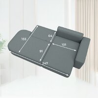 Угловой диван Лига диванов Лига-065 правый 129799 (рогожка амур 07 серый) - Превью изображения №10 — Интернет-магазин Time-Shop