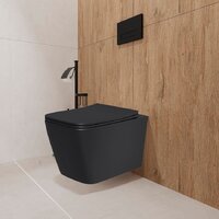 Унитаз подвесной Lauter Magdeburg с жестким сиденьем Soft Close 21103EC (черный матовый, скрытое крепление) - Превью изображения №6 — Интернет-магазин Time-Shop