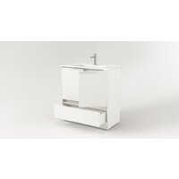  Дабер Тумба под умывальник 017 Тобага/Эридан 80 Т17.8Т.0.5Б (белый древесный/ручка белая) - Превью изображения №2 — Интернет-магазин Time-Shop