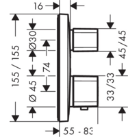 Смеситель без скрытого механизма Hansgrohe Ecostat E [15708000] - Превью изображения №2 — Интернет-магазин Time-Shop