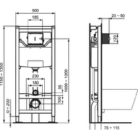 Инсталляция для унитаза Ideal Standard Prosys Frame 120 M R020467 - Превью изображения №2 — Интернет-магазин Time-Shop