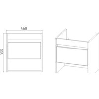  Viant Тумба под умывальник Бостон Como 50 VBOS50COG-T1YP - Превью изображения №3 — Интернет-магазин Time-Shop