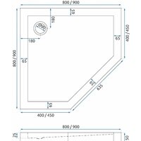 Душевой поддон Rea Diamond 80x80 (белый) - Превью изображения №5 — Интернет-магазин Time-Shop