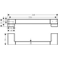 Поручень Hansgrohe AddStoris 41744140 - Превью изображения №2 — Интернет-магазин Time-Shop