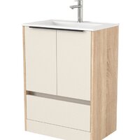 Дабер Тумба под умывальник 017 WeltWasser Deilbach 7517-70 Т17.7W.0.18Ч (бежевый/дуб бардолино/ручка черная)