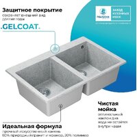 Кухонная мойка Polygran Brig 790 (светло-серый) - Превью изображения №7 — Интернет-магазин Time-Shop