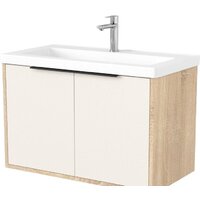 Дабер Тумба под умывальник 018 Тобага/Эридан 80 Т18.8Т.0.18Ч (бежевый/дуб бардолино/ручка черная)