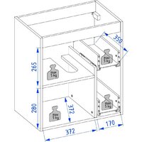  Lauter Тумба под умывальник Adri 59 (белый глянец) - Превью изображения №15 — Интернет-магазин Time-Shop