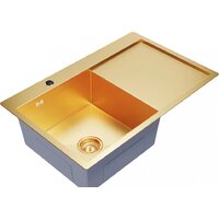 Кухонная мойка Mixline Pro 552919 (золото, с сифоном) - Превью изображения №2 — Интернет-магазин Time-Shop