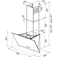 Кухонная вытяжка Krona Polly 600 Black PB V2 КА-00011807 - Превью изображения №12 — Интернет-магазин Time-Shop
