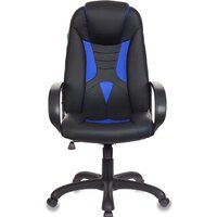 Игровое (геймерское) кресло Zombie VIKING-8/BL+BLUE (черный/синий) - Превью изображения №2 — Интернет-магазин Time-Shop