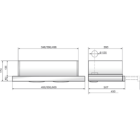 Кухонная вытяжка Elikor Интегра Glass 45Н-400-В2Д (нержавеющая сталь/белое стекло) (943433) - Превью изображения №2 — Интернет-магазин Time-Shop