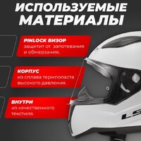 Мотошлем LS2 FF353 Rapid 2 Solid (XXL, глянцевый белый) - Превью изображения №2 — Интернет-магазин Time-Shop