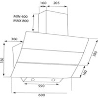 Кухонная вытяжка Ginzzu Array HKH-203 - Превью изображения №8 — Интернет-магазин Time-Shop