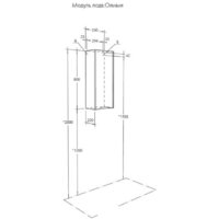  Акватон Шкаф для ванной Оливия подвесной 1A254703OLUGR - Превью изображения №3 — Интернет-магазин Time-Shop