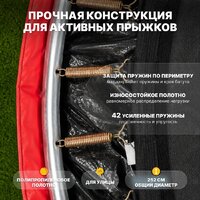 Батут Sundays Favorite Premium-D252 (красный, с сеткой, с лестницей) - Превью изображения №3 — Интернет-магазин Time-Shop