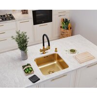 Кухонная мойка Emar EMB-127A PVD Nano Golden - Превью изображения №4 — Интернет-магазин Time-Shop