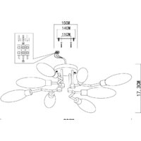 Припотолочная люстра ST Luce Desima SL1174.302.08 - Превью изображения №9 — Интернет-магазин Time-Shop