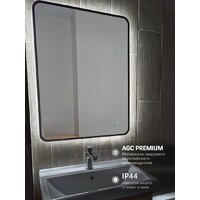 Зеркало с подсветкой  EMZE Smartphone 50х70 LED.UV.SMART.50.70.CHE.4K (черный с УФ-окантовкой и подсветкой) - Превью изображения №10 — Интернет-магазин Time-Shop