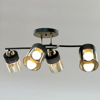 Люстра средней высоты Aitin Pro НПБ 02-4х60-101 9131/4 (золото/черный) - Превью изображения №2 — Интернет-магазин Time-Shop