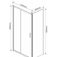 Душевой уголок Vincea Garda VSR-1G8012CLB (черный/прозрачное) - Превью изображения №3 — Интернет-магазин Time-Shop