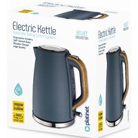 Электрический чайник Platinet Velvet Wooden (синий) - Превью изображения №12 — Интернет-магазин Time-Shop