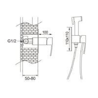 Гигиенический душ Rose R1505T-2 - Превью изображения №2 — Интернет-магазин Time-Shop