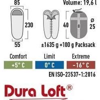 Спальный мешок High Peak TR 300 23061 (правая молния, темно-красный/серый) - Превью изображения №6 — Интернет-магазин Time-Shop