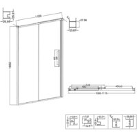 Душевая дверь Niagara NG-64-11A 110x195 (хром/прозрачное стекло) - Превью изображения №11 — Интернет-магазин Time-Shop