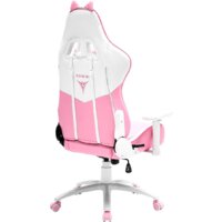 Игровое (геймерское) кресло Zone51 Kitty Meow (розовый/белый) - Превью изображения №5 — Интернет-магазин Time-Shop