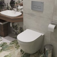 Унитаз подвесной Roxen Antares One Rimless 6 в 1 StounFix Dual Fresh 597373 (кнопка: матовая) - Превью изображения №13 — Интернет-магазин Time-Shop