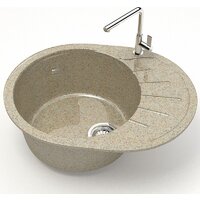 Кухонная мойка MARRBAXX Карельский камень модель 10/Q5 F010Q005 (песочный) - Превью изображения №2 — Интернет-магазин Time-Shop