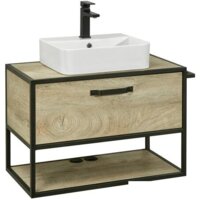 Акватон Тумба Фабрик 80 под умывальник Джой-3 (дуб эндгрейн)