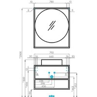  Акватон Тумба Фабрик 80 под умывальник Джой-3 (дуб эндгрейн) - Превью изображения №3 — Интернет-магазин Time-Shop