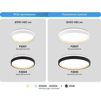 Припотолочная люстра Ambrella light Orbital FZ607 WH/GD (белый/золото) - Превью изображения №16 — Интернет-магазин Time-Shop