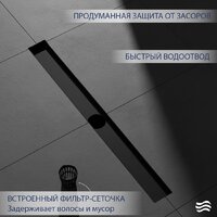 Трап/канал Lauter 2120162-LMB 600x70 (черный матовый) - Превью изображения №3 — Интернет-магазин Time-Shop