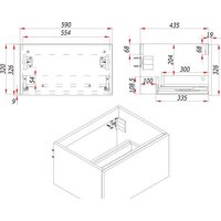  ЗОВ Тумба под умывальник Кито 60 K60LW0MWMC (белый матовый) - Превью изображения №3 — Интернет-магазин Time-Shop