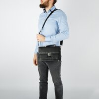 Мужская сумка Poshete 250-9628-BLK (черный) - Превью изображения №7 — Интернет-магазин Time-Shop