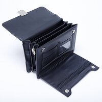 Мужская сумка Poshete 250-9628-BLK (черный) - Превью изображения №3 — Интернет-магазин Time-Shop