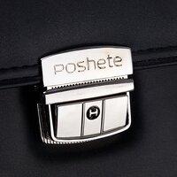 Мужская сумка Poshete 250-9628-BLK (черный) - Превью изображения №4 — Интернет-магазин Time-Shop