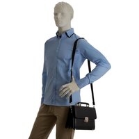 Мужская сумка Poshete 250-9628-BLK (черный) - Превью изображения №8 — Интернет-магазин Time-Shop