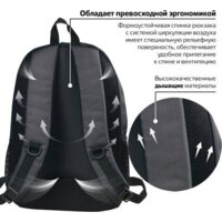 Городской рюкзак BRAUBERG Навигатор 225291 - Превью изображения №4 — Интернет-магазин Time-Shop