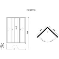 Душевая кабина Niagara Promo P90/40/MT/BK 90x90x195 - Превью изображения №6 — Интернет-магазин Time-Shop