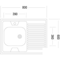 Кухонная мойка Ukinox STD800.600-5C 0L (с сифоном) - Превью изображения №2 — Интернет-магазин Time-Shop