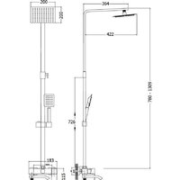 Душевая система  Haiba HB24815 - Превью изображения №3 — Интернет-магазин Time-Shop