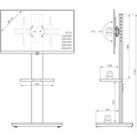 Стойка для телевизора Holder PR-106 (черный) - Превью изображения №4 — Интернет-магазин Time-Shop