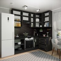 Готовая кухня ВерсоМебель Эко Премиум 1.2x2.2 правая (белый фасадный/ст. тунис) - Превью изображения №7 — Интернет-магазин Time-Shop