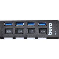USB-хаб Buro BU-HUB4-U3.0-L - Превью изображения №3 — Интернет-магазин Time-Shop