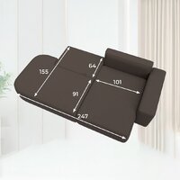 Угловой диван Лига диванов Лига-065 правый 129798 (рогожка амур 05 коричневый) - Превью изображения №9 — Интернет-магазин Time-Shop