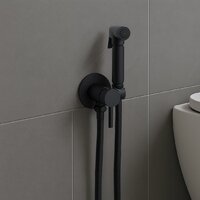 Унитаз напольный Lauter W09 P-TRAP 21900001 + гигиенический душ Jet 21TZ232BM (горизонтальный выпуск) - Превью изображения №18 — Интернет-магазин Time-Shop